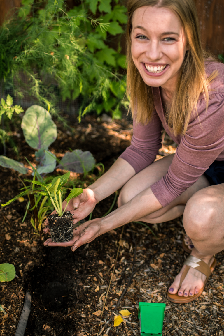 Happy female gardener