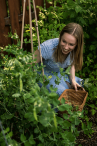 Gardener smiling